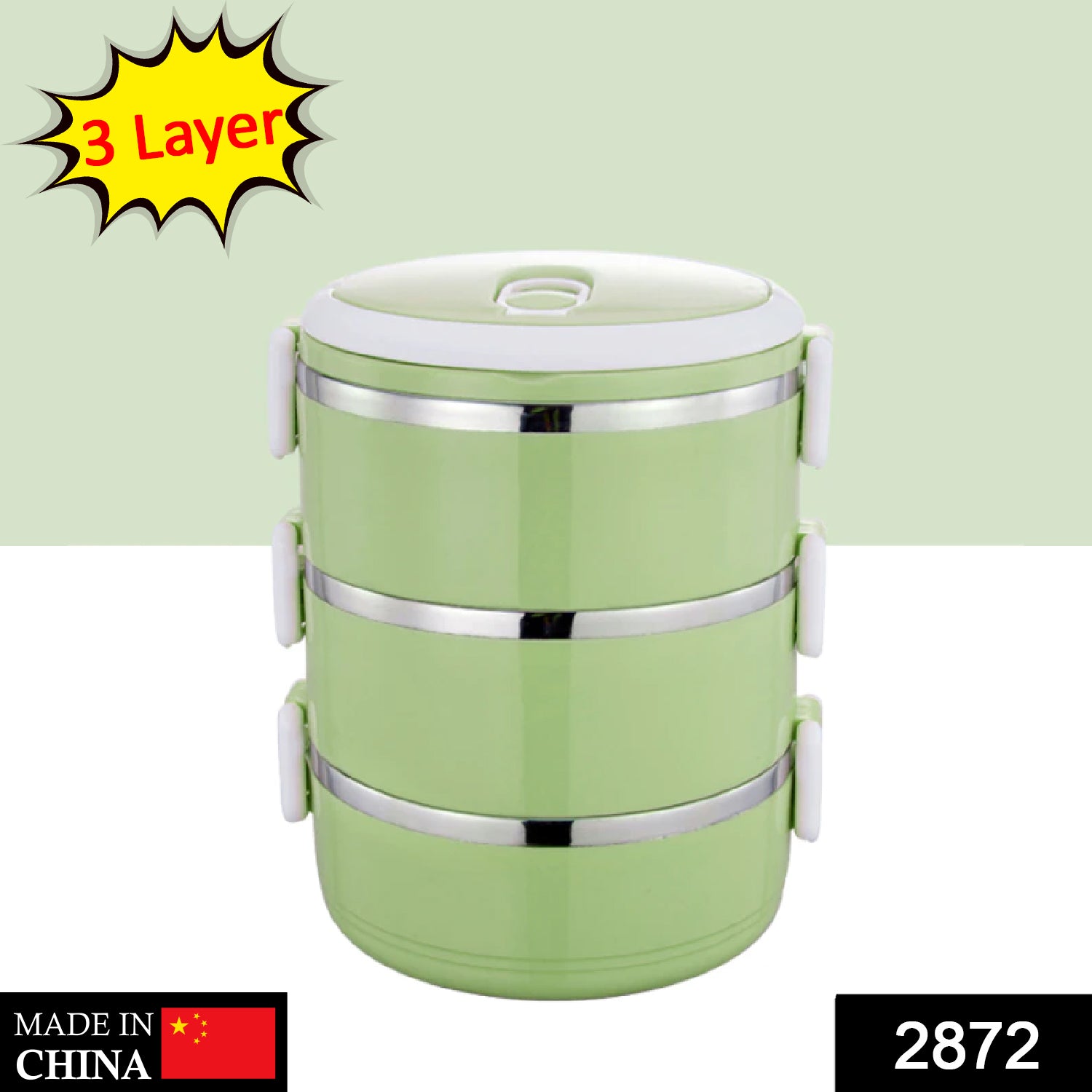 2872 Multi Layer Stainless Steel Hot Lunch Box (3 Layer) 2872 Multi Layer Stainless Steel Hot Lunch Box (3 Layer)